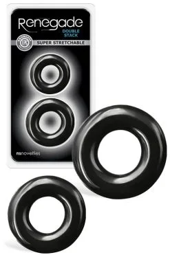 Nsnovelties Renegade - Stretchy Double Stack Penis Rings (2 Pce)