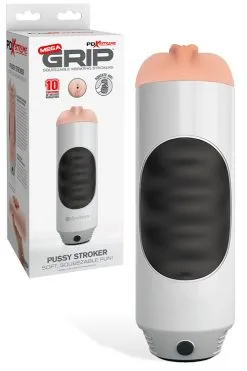 PDX Squeezable & Vibrating 9.25 Masturbator With Removable Sleeve