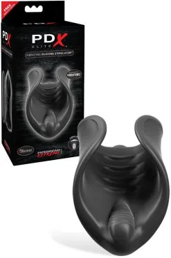 PDX Vibrating Silicone Stroker With Removable Bullet