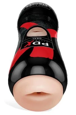 PDX 6.5 Vibrating Realistic Mouth Masturbator