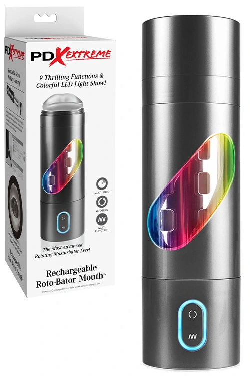 PDX Advanced Rechargeable Rotating Masturbator (Mouth)