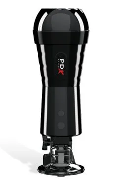 PDX Realistic Vibrating 9.2 Masturbator With Suction Base