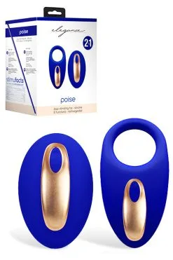 Shots Toys Poise Dual Vibrating Cock Ring With Stimulating Remote