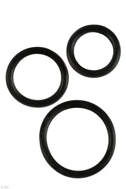 California Exotic Black Rubber Ring (3 Pc Set)