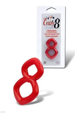 California Exotic Crazy 8 Penis Ring - Red
