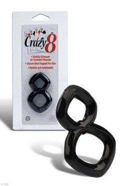 California Exotic Crazy 8 Penis Ring - Black