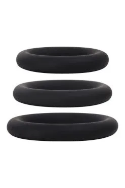 Adam And Eve Silicone Cock Ring Stamina Set (3 Pce)