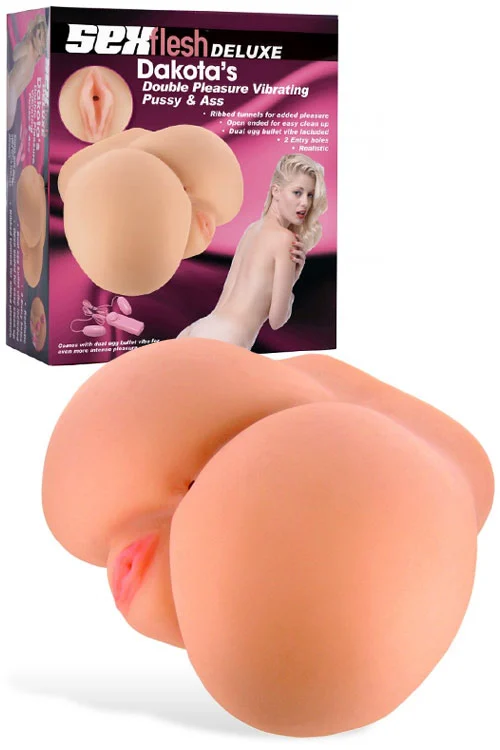 SexFlesh Realistic Vibrating Pussy & Ass