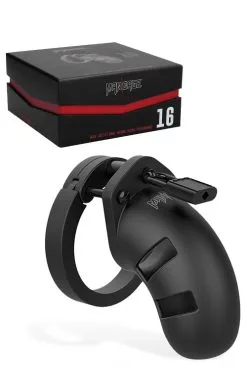 Shots Toys Mancage - 3.54 Black Silicone Cage With Metal Lock