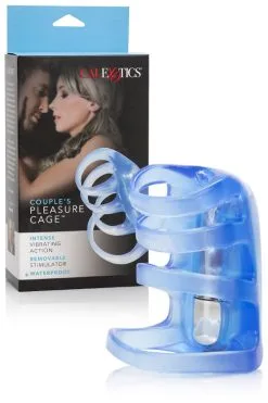 California Exotic Stretchy Vibrating Pleasure Cage For Couples