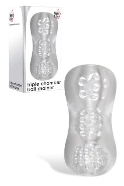 Adam And Eve 5.9 Clear Triple Chamber Stroker With Internal Nubs