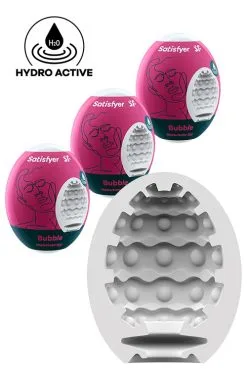 Satisfyer Masturbator Eggs 3-Piece Set Bubble