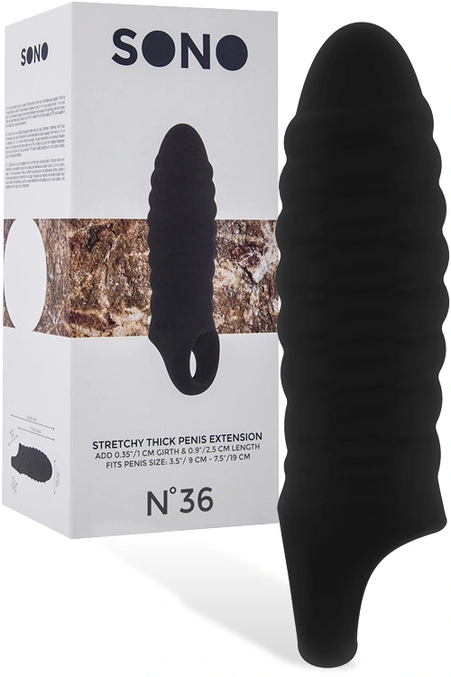 Sono 6 Thick & Stretchy Ribbed Penis Extension