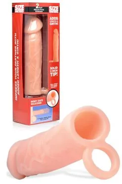 Size Matters Realistic Silicone Penis Extension With 2 Tip