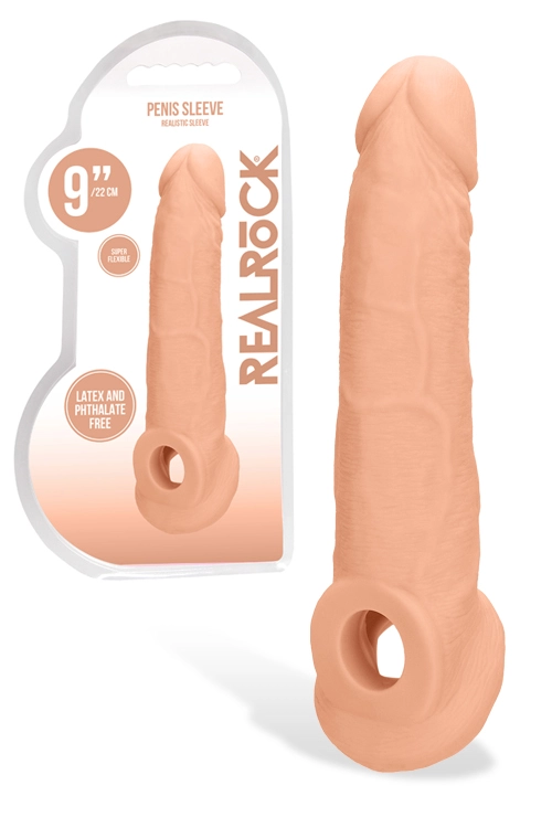 Shots Toys 9 Lifelike Penis Extension With Ball Strap