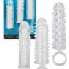 California Exotic Textured Penis Extension Sleeve Set (3-pce)