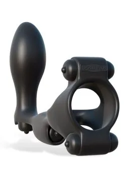Pipedream 4-in-1 Cock Ring With Anal Plug