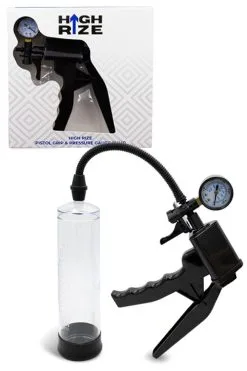 High Rize 8.6 Penis Pump With Pistol Grip & Pressure Gauge