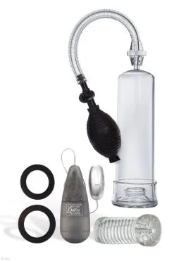 California Exotic Penis Pump, Masturbator, Cock Rings & Vibrator Set (5 Pce)