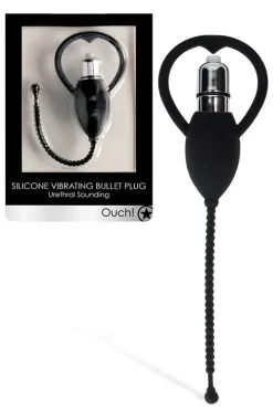 Ouch! Urethral Sounding 9 Silicone Vibrating Bullet Plug