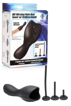 Trinity 4 Men 10X Vibrating Penis Head Teaser With Urethral Sounds