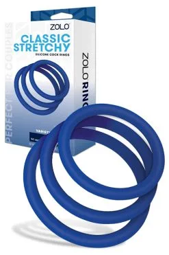 Zolo Stretchy Silicone Cock Rings - 3 Pack