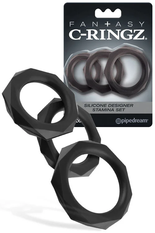 Pipedream 3 Pce Silicone Penis Ring Designer Stamina Set