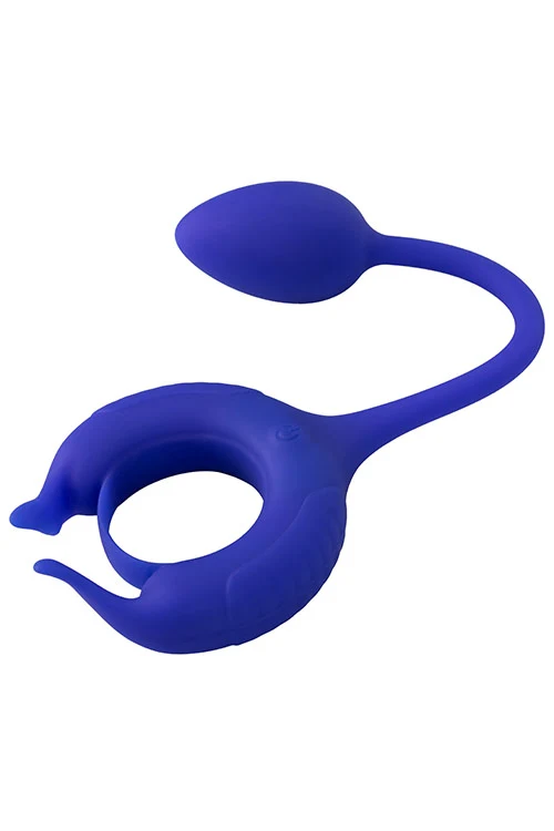 California Exotic Admiral Plug And Play Vibrating Weighted Cock Ring With Clitoral Teaser - Image 2