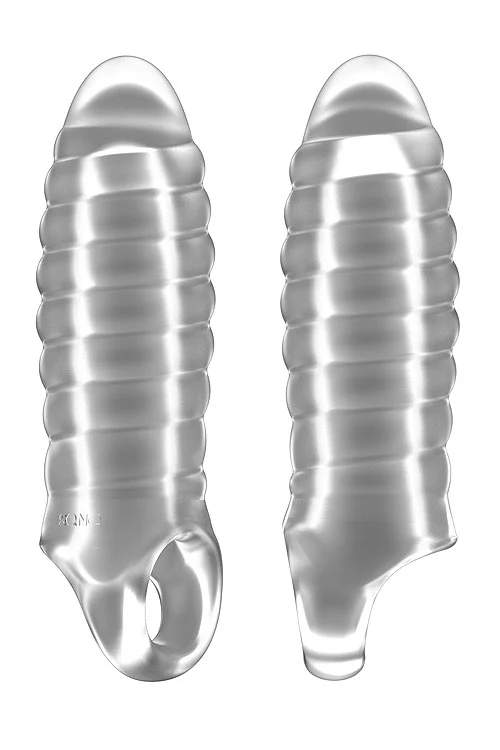Sono 6 Thick & Stretchy Ribbed Penis Extension - Image 3